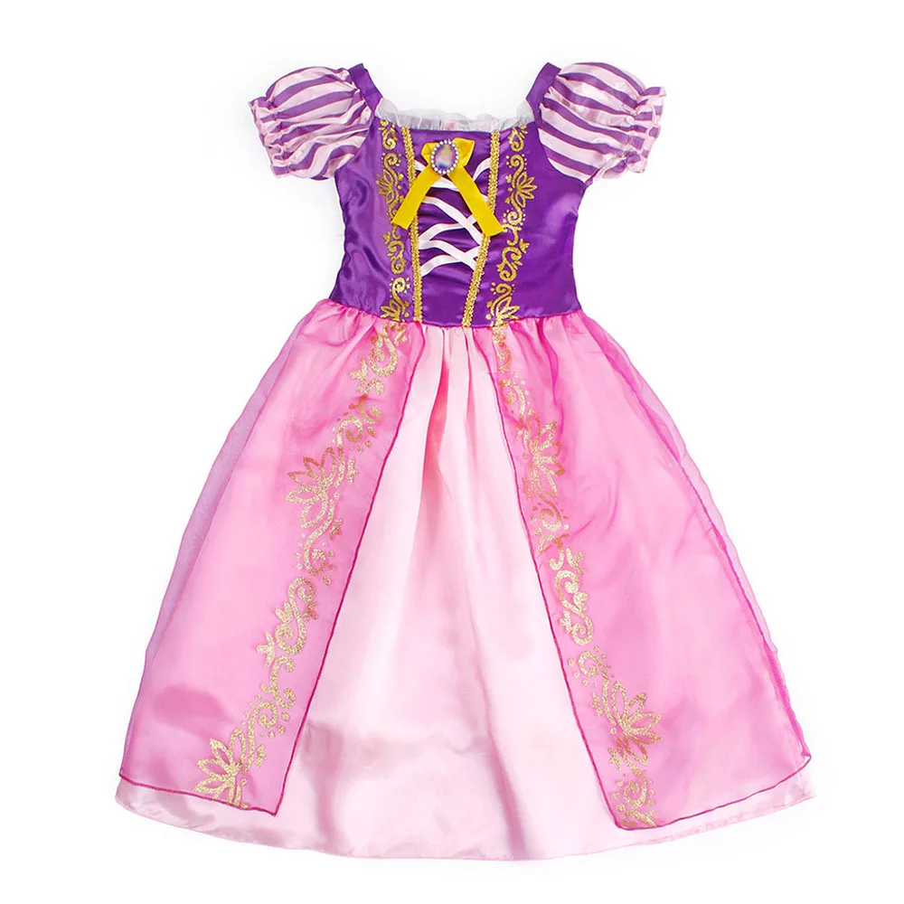 AmzBarley Girls Rapunzel Dresses Fancy Childrens Festival Clothing Cosplay Princess Birthday Party Halloween Costume Clothes | Детская