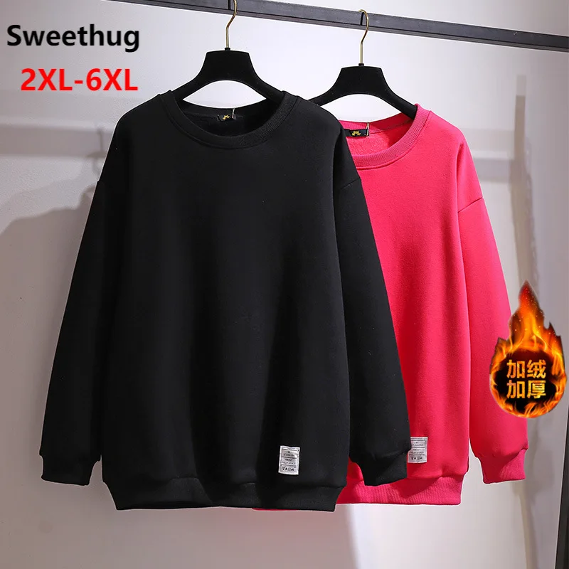 

Новинка, женский осенне-зимний вертикальный Топ для женщин 2XL, 3XL, 4XL, 6XL, Большой пуловер с длинным рукавом, свободная шерстяная строчка