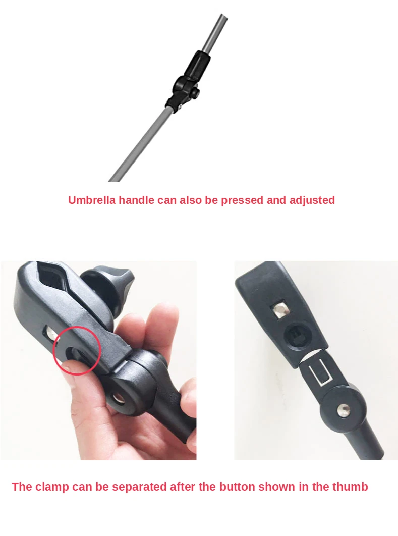 

Adjustable umbrella Fishing chair umbrella Clip umbrella Beach chair clip umbrella Rotating umbrella Stroller umbrella camp tent