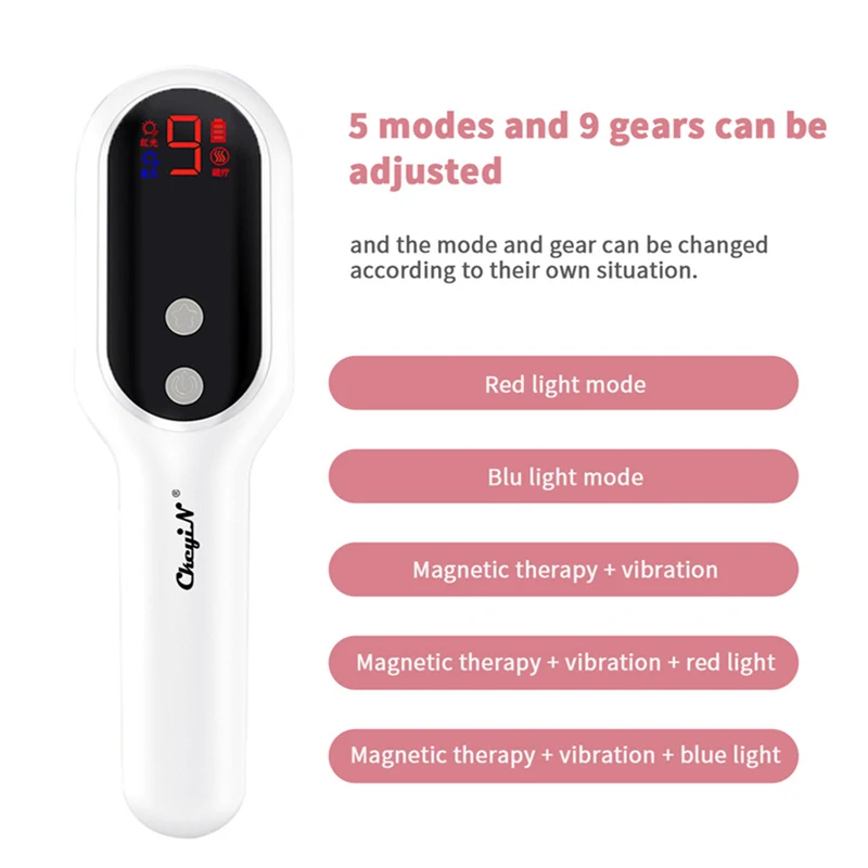 Электрический массажер для головы и волос с вибрацией подсветкой