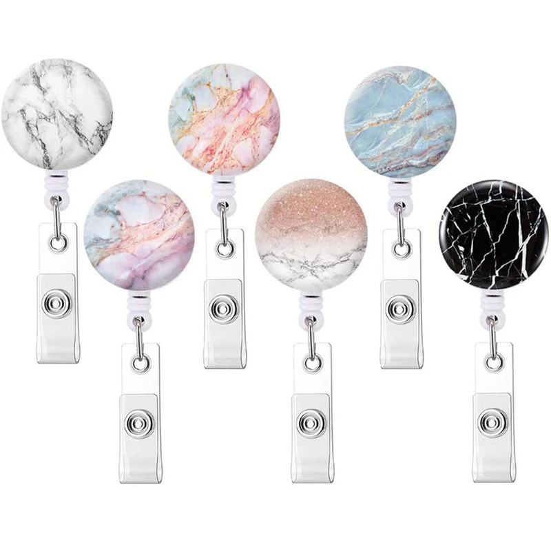 Масштабируемый ID значок клип катушка с зажимом выдвижной зажим для офисного