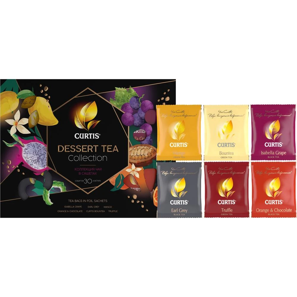 Набор чая в пакетиках CURTIS &quotDessert Tea Collection" 30 сашетов чай ассорти 6 вкусов - купить