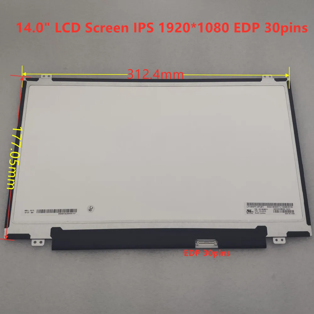 

15,6-дюймовый IPS LP140WF6 SPB1 SPB2 SPB3 SPB4 SPB5 SPB6 SPB7 NV140FHM-N41 N45 30-контактный EDP 14,0 1920, ЖК-экран для ноутбука, матрица