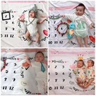 Фон для фотосъемки новорожденных ежемесячные вехи, коврик, картина, одеяло, месяцы, коврик, реквизит для детской фотосъемки, аксессуары