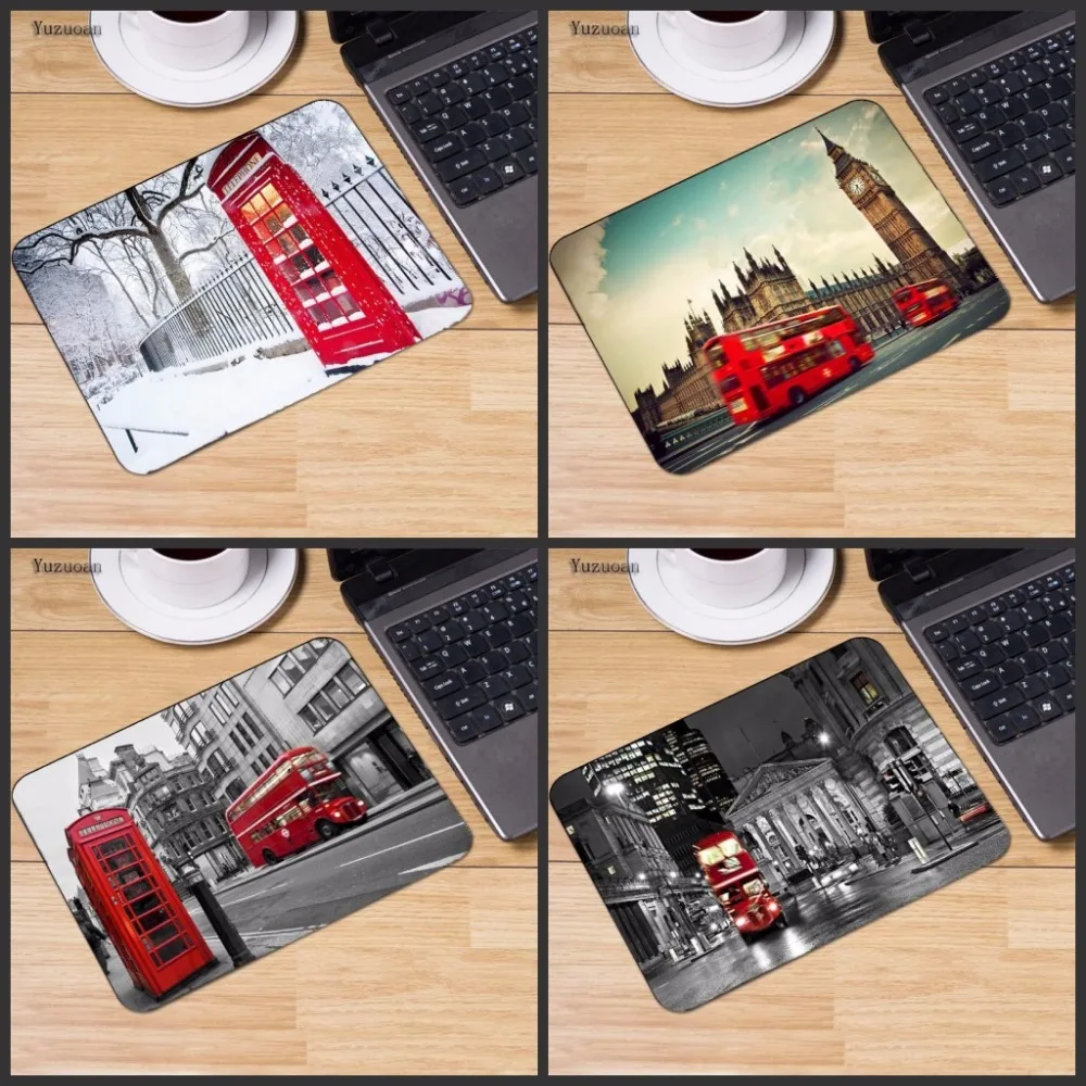 Yuzuoan новый дизайн Лондонский автобус Англия телефон большой коврик для мыши ПК