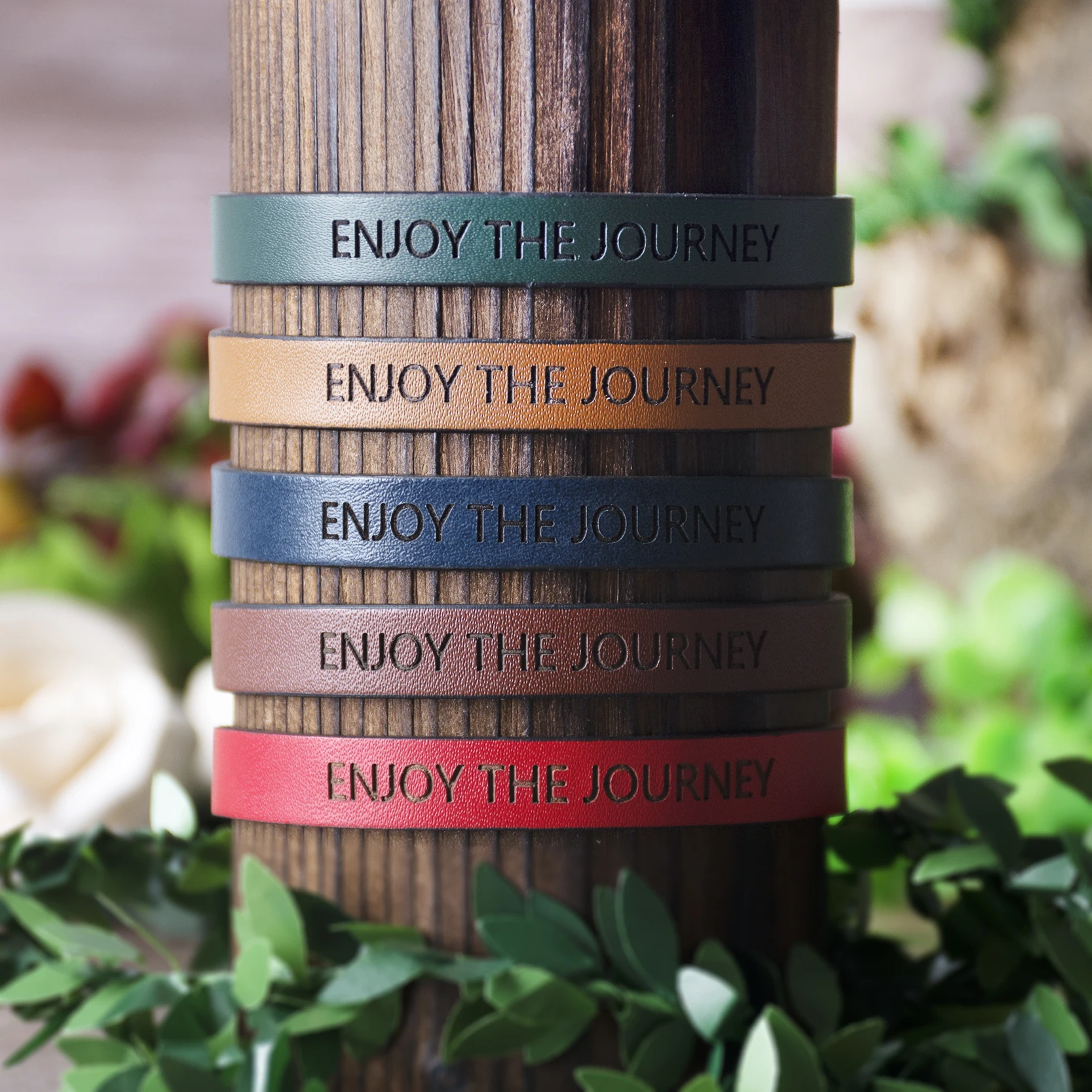 2019 мужской кожаный браслет для путешествий женский подарок с гравировкой