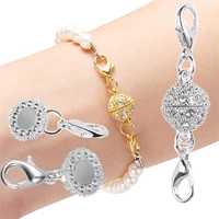 10mm diamond diy two head lobster clasp magnet clasp necklace bracelet clasp for jewelry