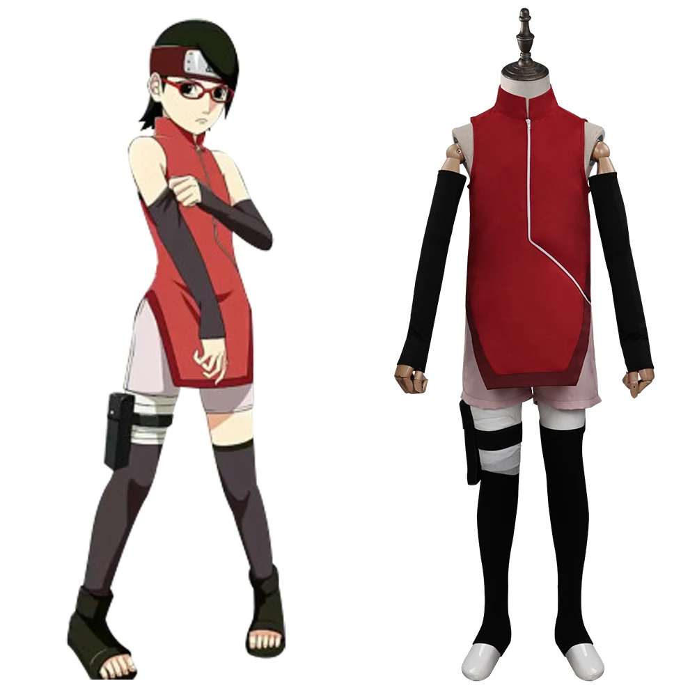 Костюм для косплея Boruto Sarada Uchiha костюм на Хэллоуин карнавальный девочек |