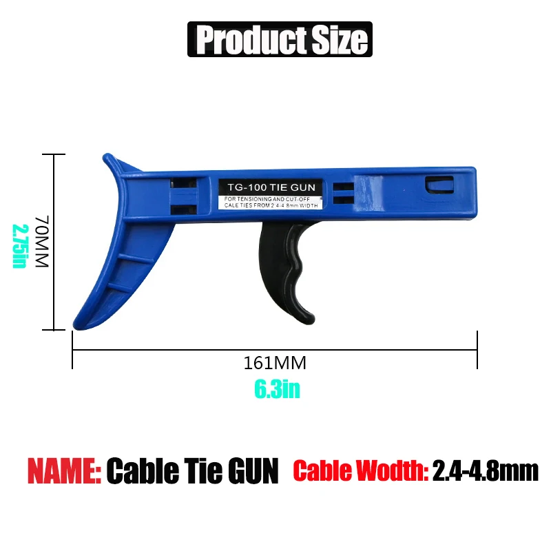 

MOYOTEC Nylon Strapping Gun (2.4-4.8mm)/Cable Tie Gun Hand Tools/ Nylon Strapping Gun Cutting Tool