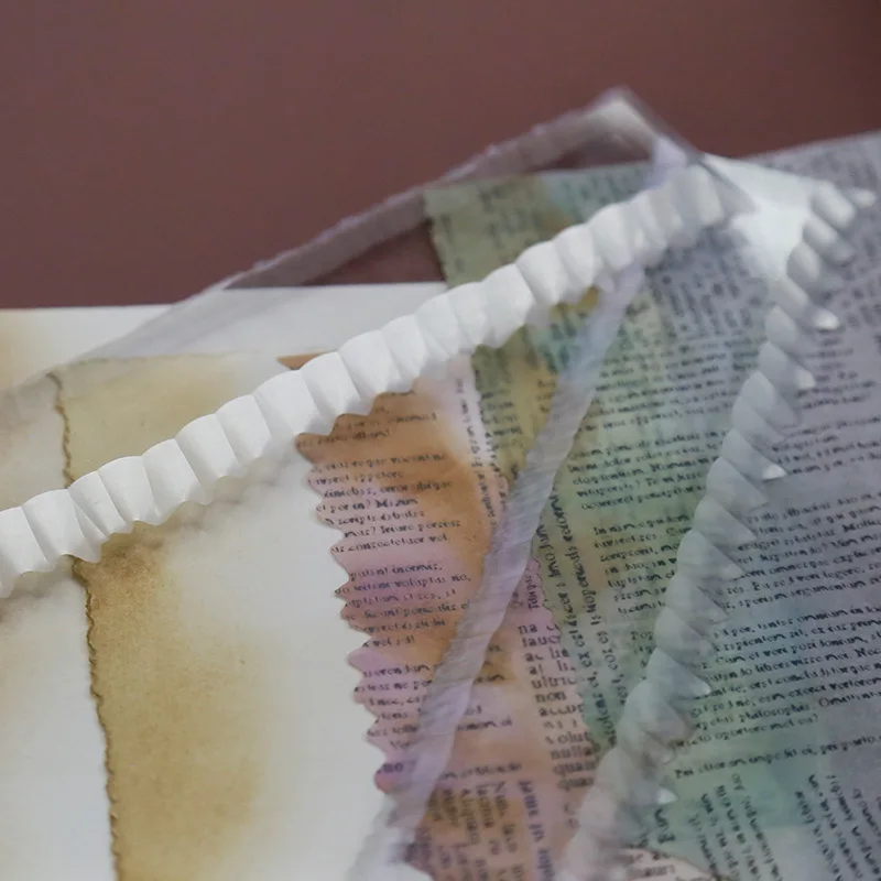 Creative Tear Paper Burr Ruler Jagged Vintage Handmade Burlap Effect Suspension Framing Accessories Washi Handbook Tool | Канцтовары для