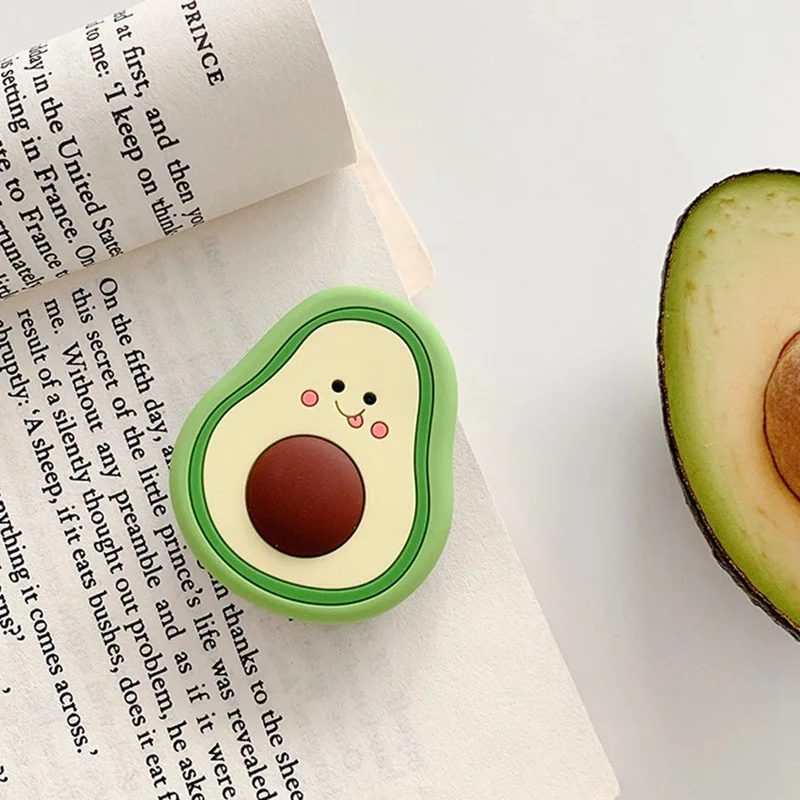 

Cartoon Avocado Mobile Phone Ring Folding Telescopic Bracket Paste Soft Plastic Drop Mobile Phone Universal Bracket