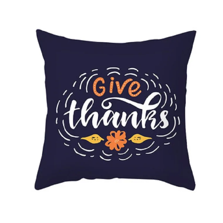 

New Peach Skin Thanksgiving Pillowcase Turkey Letter Cushion Cover Home Decor Cushion Cover Customizable Decorative Pillowcases