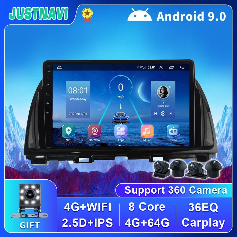 

9 Inch Android 9.0 2 Din For Mazda CX5 CX 5 2012-2015 Car Multimedia Player Radio Stereo GPS Navigation Carplay DSP BT WIFI 4G