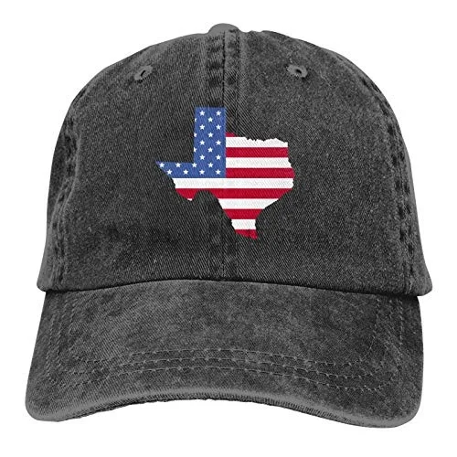 

Map of Texas With Flag Baseball Cap for Men Women Running Sports Trucker Mom Dad Hat Gift Black