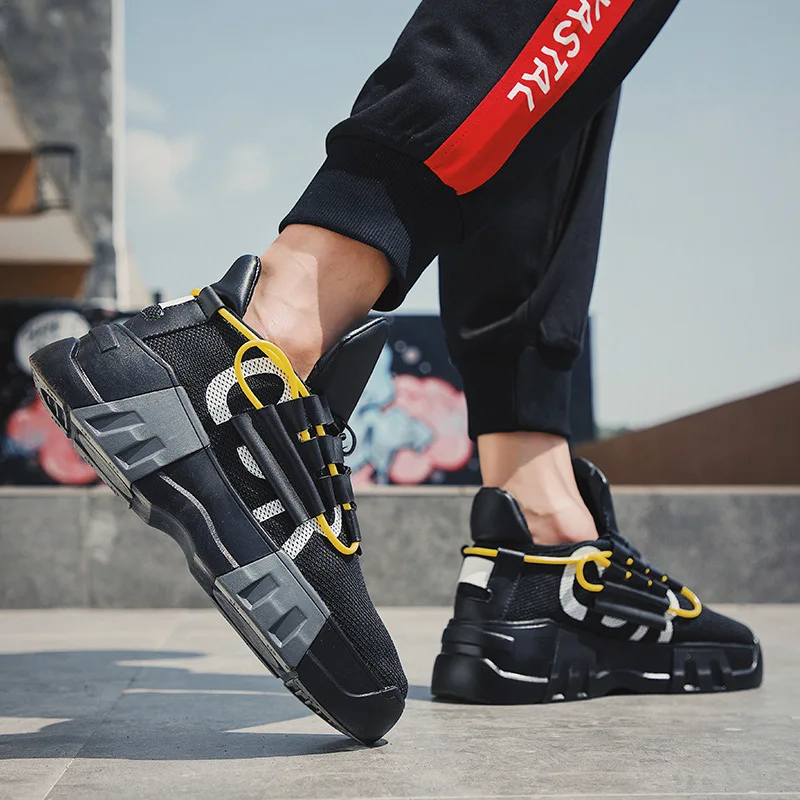 Мужские кроссовки на высокой платформе в стиле хип-хоп сезон лето-осень Уличная