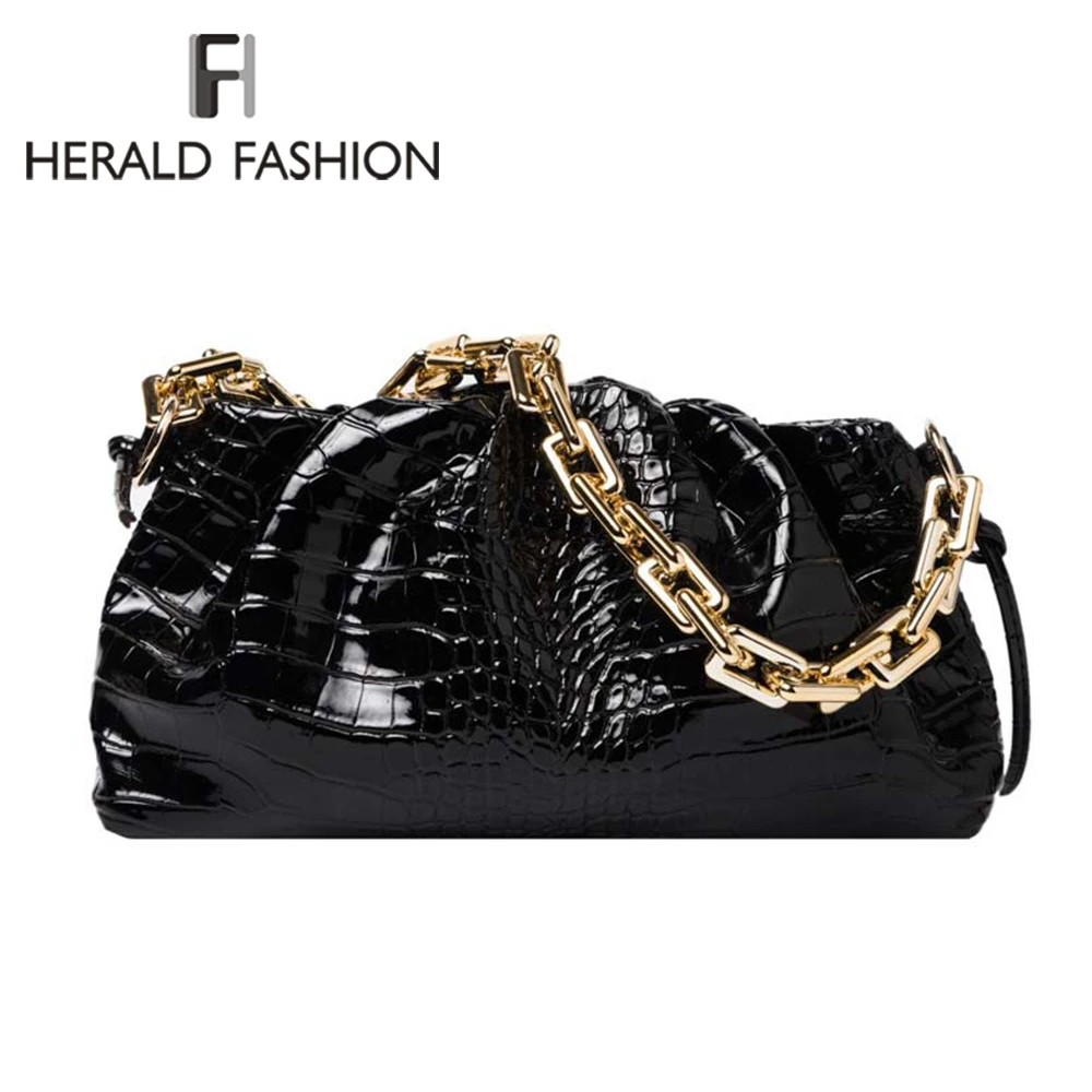 

Женская сумка-мессенджер в стиле ретро, дизайнерская модная крокодиловая кожаная сумочка через плечо с рисунком пельменей, клатч