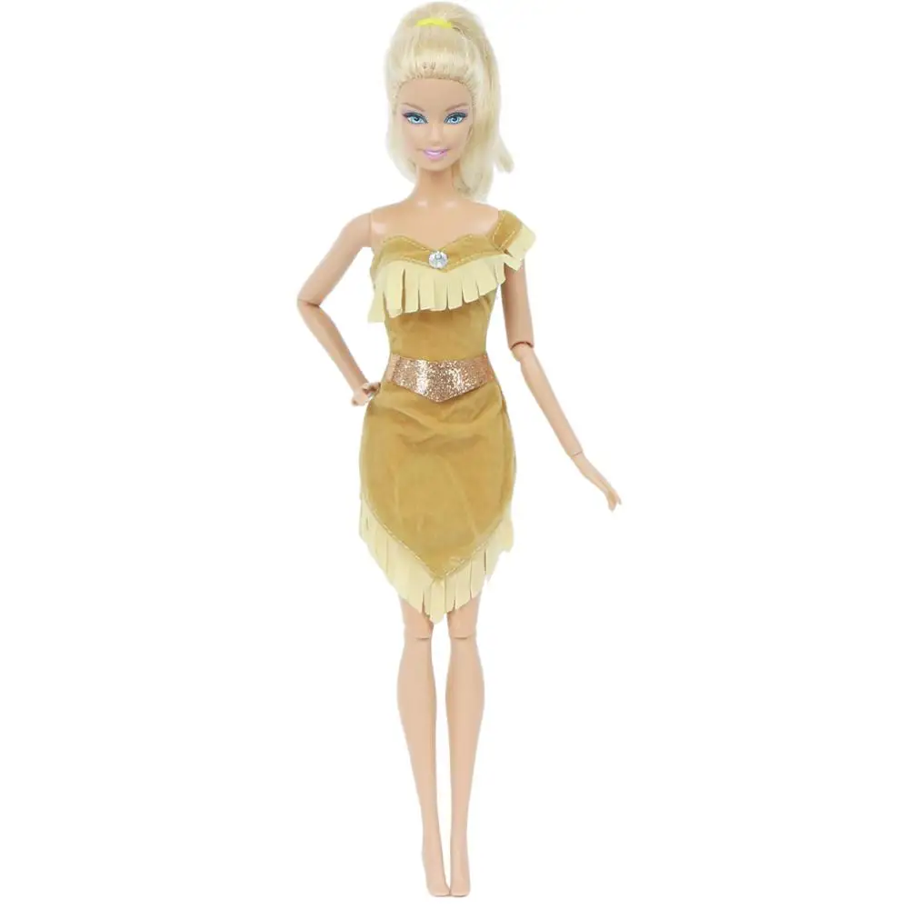 1x платье принцессы для Pocahontas копия наряд индийский мультфильм сказочный костюм