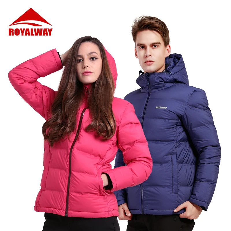 Куртка с капюшоном ROYALWAY для мужчин и женщин зимняя теплая куртка на белом утином