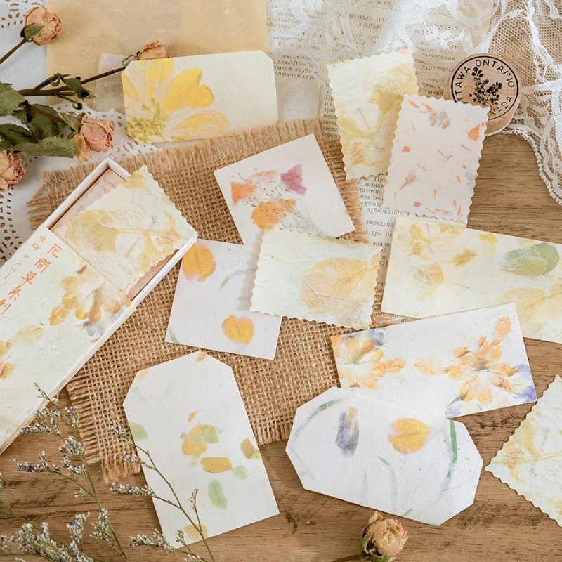 30 шт./кор. опавших листьев Цветок текстурированные обои арт Материал Бумага мусор