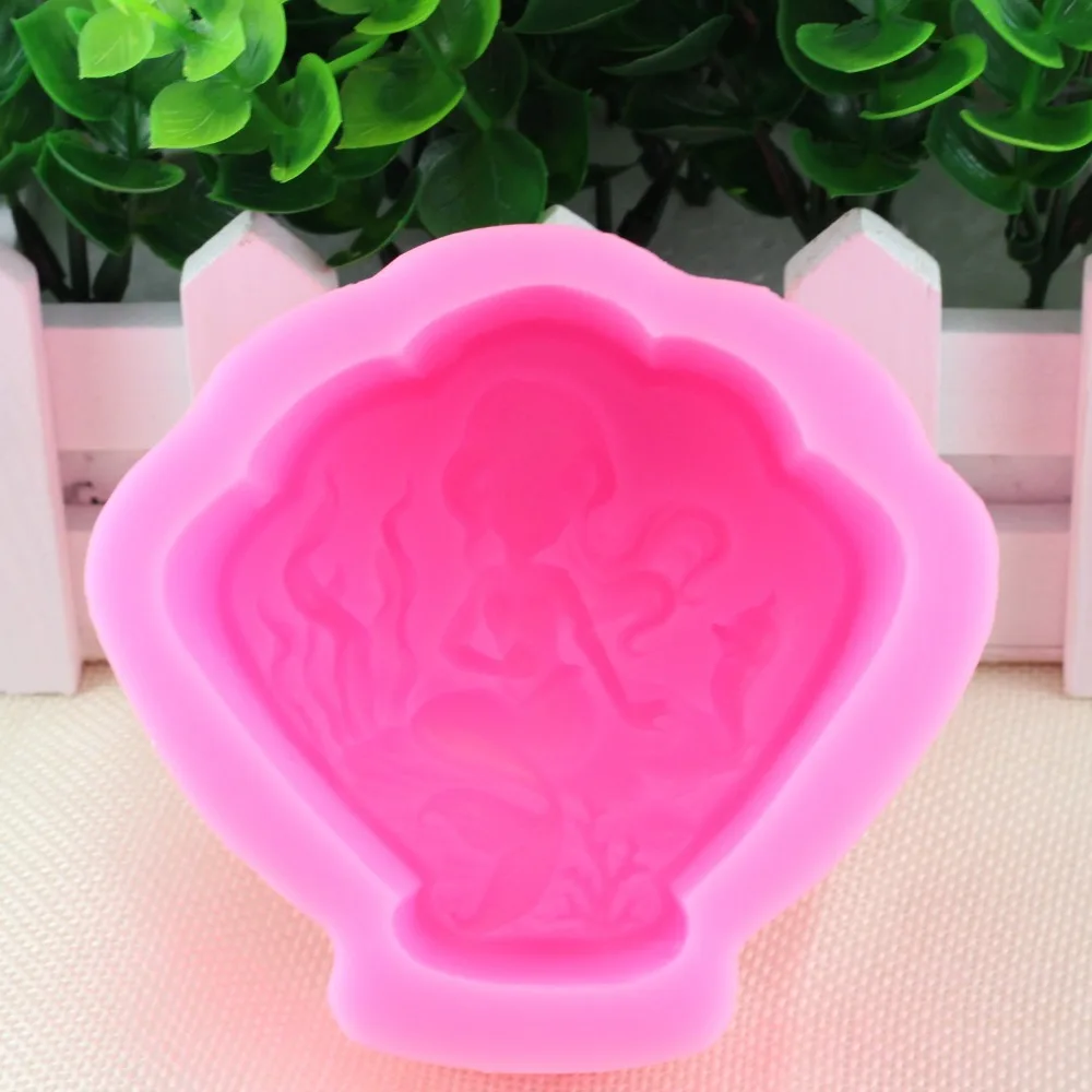 Форма для силиконовая форма ручной работы мыла в форме русалки помадки торта