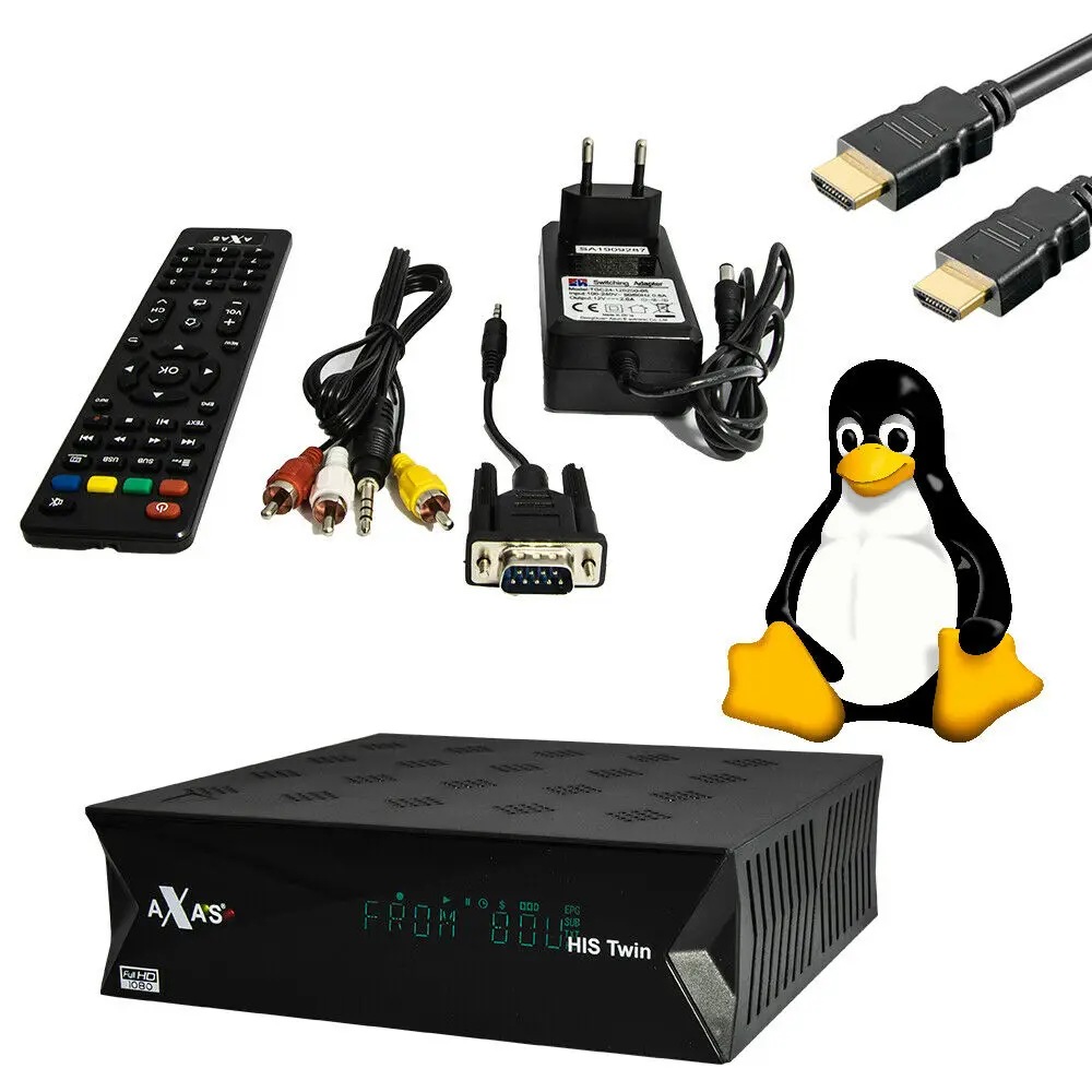 2020 Axas His Twin DVB-S2/S HD спутниковый ТВ приемник WiFi + Linux E2 открытый ATV 6 4 приставка