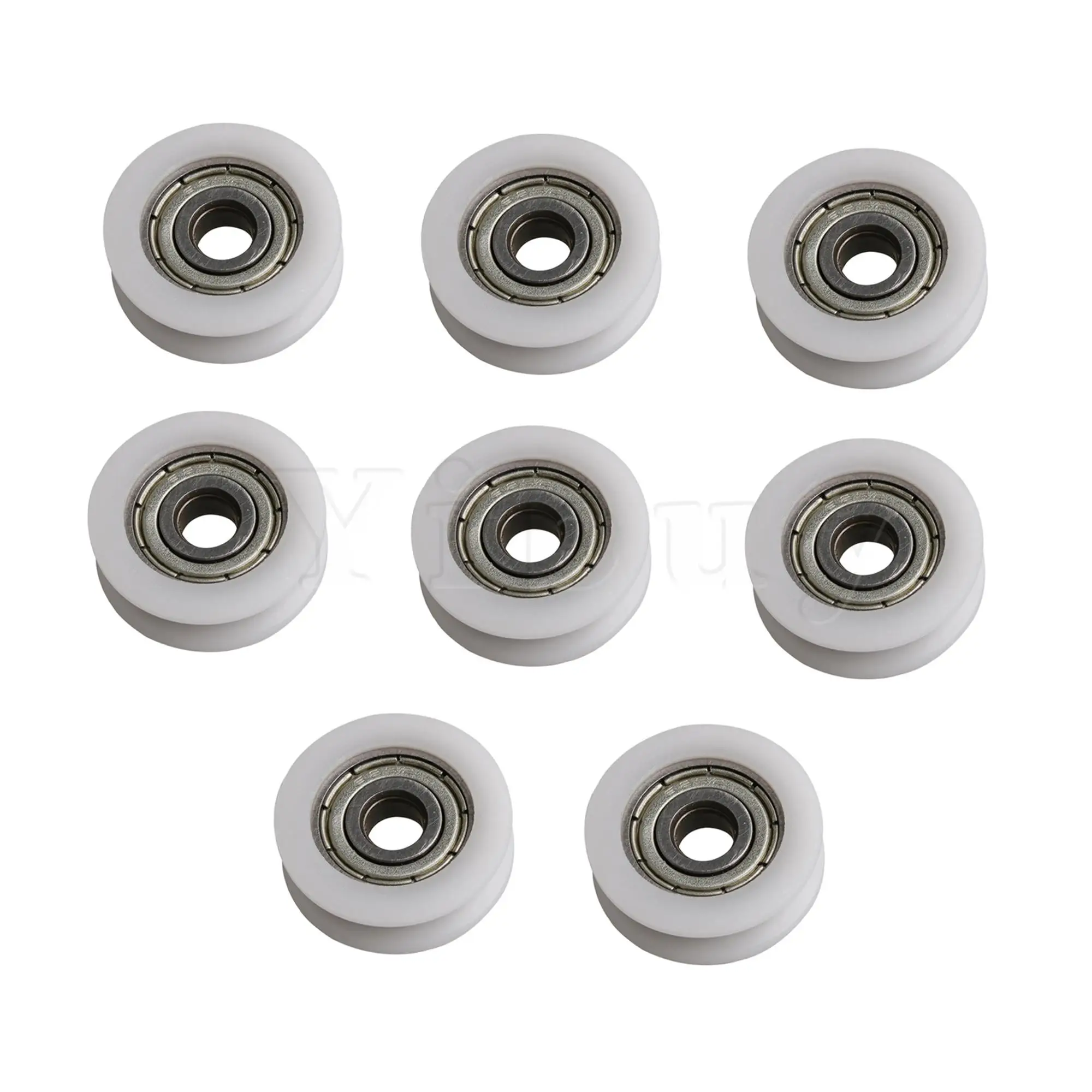 

8 x U Type Guide Doors Pulley Wheel Rail Ball Bearing Steel Doors Roller