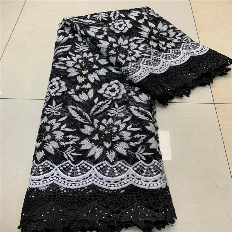 Африканская кружевная ткань 2021 вышитое кружево в нигерийском стиле с камнями