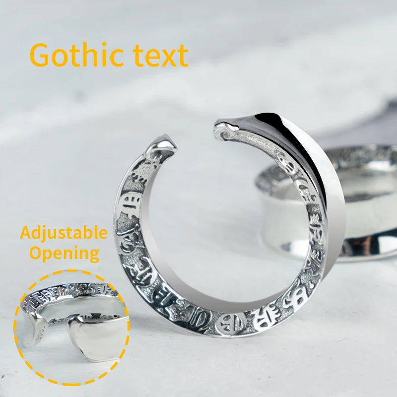 Мужские и женские винтажные Открытые Кольца из серебра 925 пробы с римскими