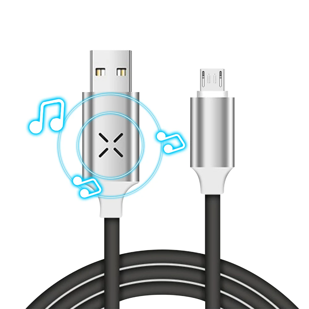 ANMONE Luminous Voice Control USB Cable Type C Micro Phone Charger Car Telephone Accessories | Мобильные телефоны и