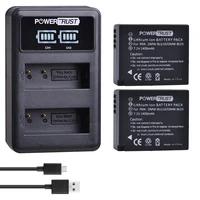 powertrust dmw blg10 1400mah dmw blg10 dmw ble9 battery led charger for panasonic lumix dc zs80 dc gx9 dmc gx80 dmc gx85