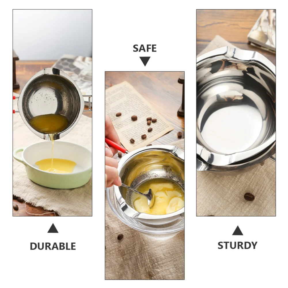 

2pcs Stainless Chocolate Butter Melting Pot Pan Home Kitchen Bowl Boiler