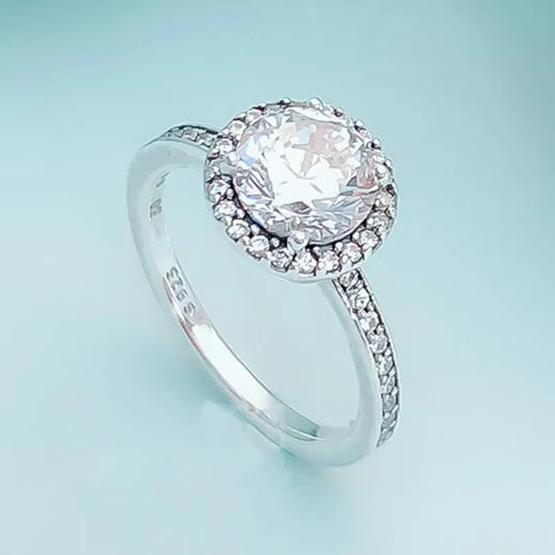 

100% 925 Sterling Silver Pan Ring Innovative And Crystal Pigeon Egg Pan Ring For Women Wedding Party Gift Fashion Jewelry