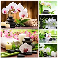 5d diy diamond painting orchid stone full square diamond embroidery zen style rhinestones pictures crafts kit