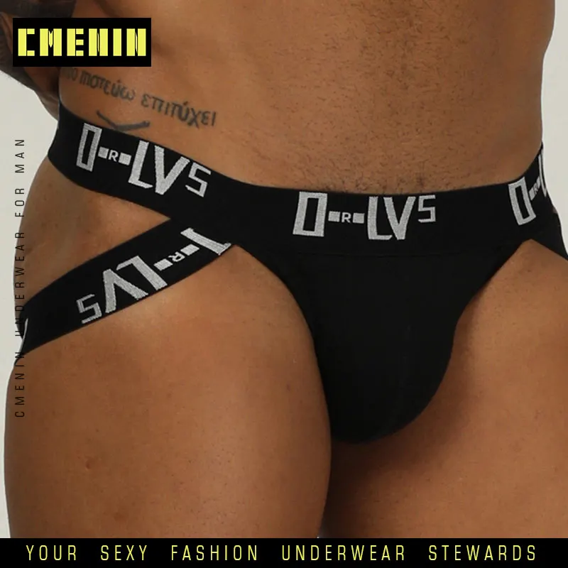 

Men Sexy Underwear Gay Cotton Mens Jockstrap Male Bikini G-Strings Man Thongs Breathable Thong Masculina cueca OR211