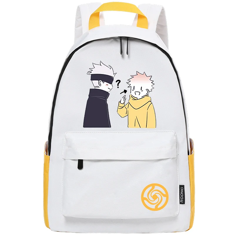 

Jujutsu Kaisen Gojo Satoru Cartoon Casual Backpack School Bag Anime Harajuku Student Large Capacity Fashion Travel Shoulders Bag