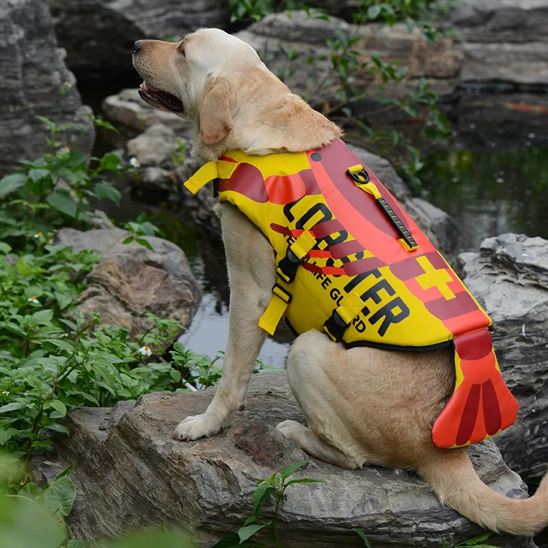 Petguider Pet Dog Life Jacket Summer Clothes Shark Lobster Cute Vest for Medium Large Dogs Swimwear | Дом и сад