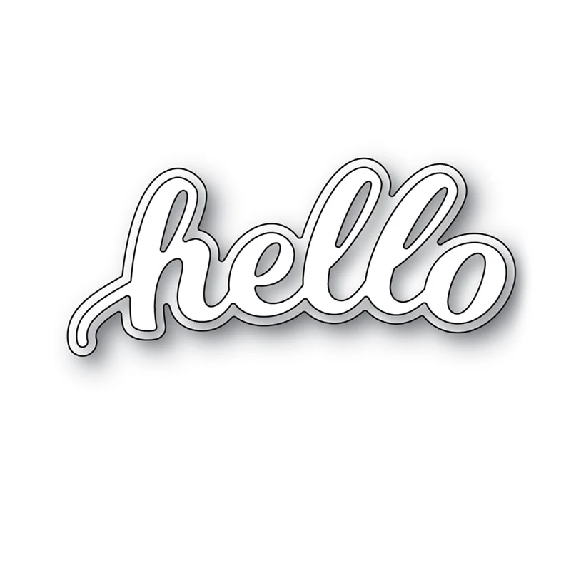 

Hello Honey Script Metal Cutting Dies for DIY Scrapbooking Photo Album Card Making Craft Die Cuts 2021 new