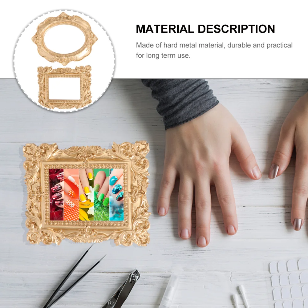 

2pcs Nail Art Display Holder Nail Photo Frame Wall Metal Nail Art Photo Frame