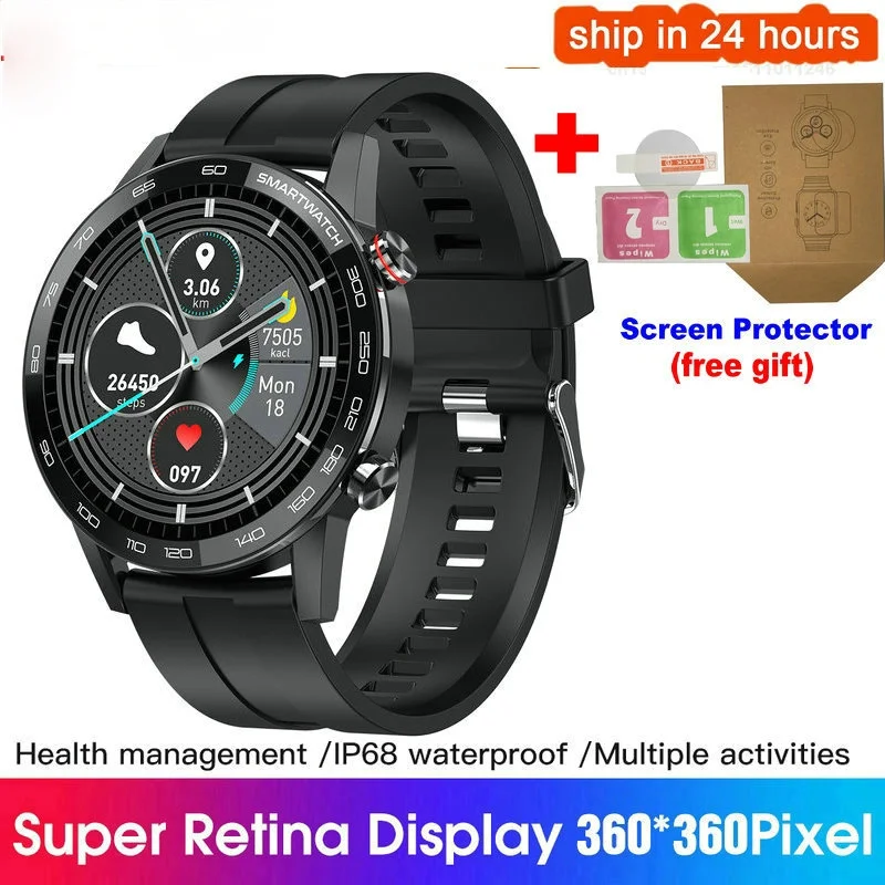 

New L5 Update L16 Smart Watch Men IP68 Waterproof Multiple Sports Heart Rate Weather Forecast Fitness Smartwatch VS L13 GT2