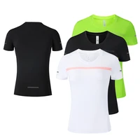 gym womens sport shirts quick dry running t shirt sleeve fitness clothes tees gym yoga women 2 pcs running set workout clothes