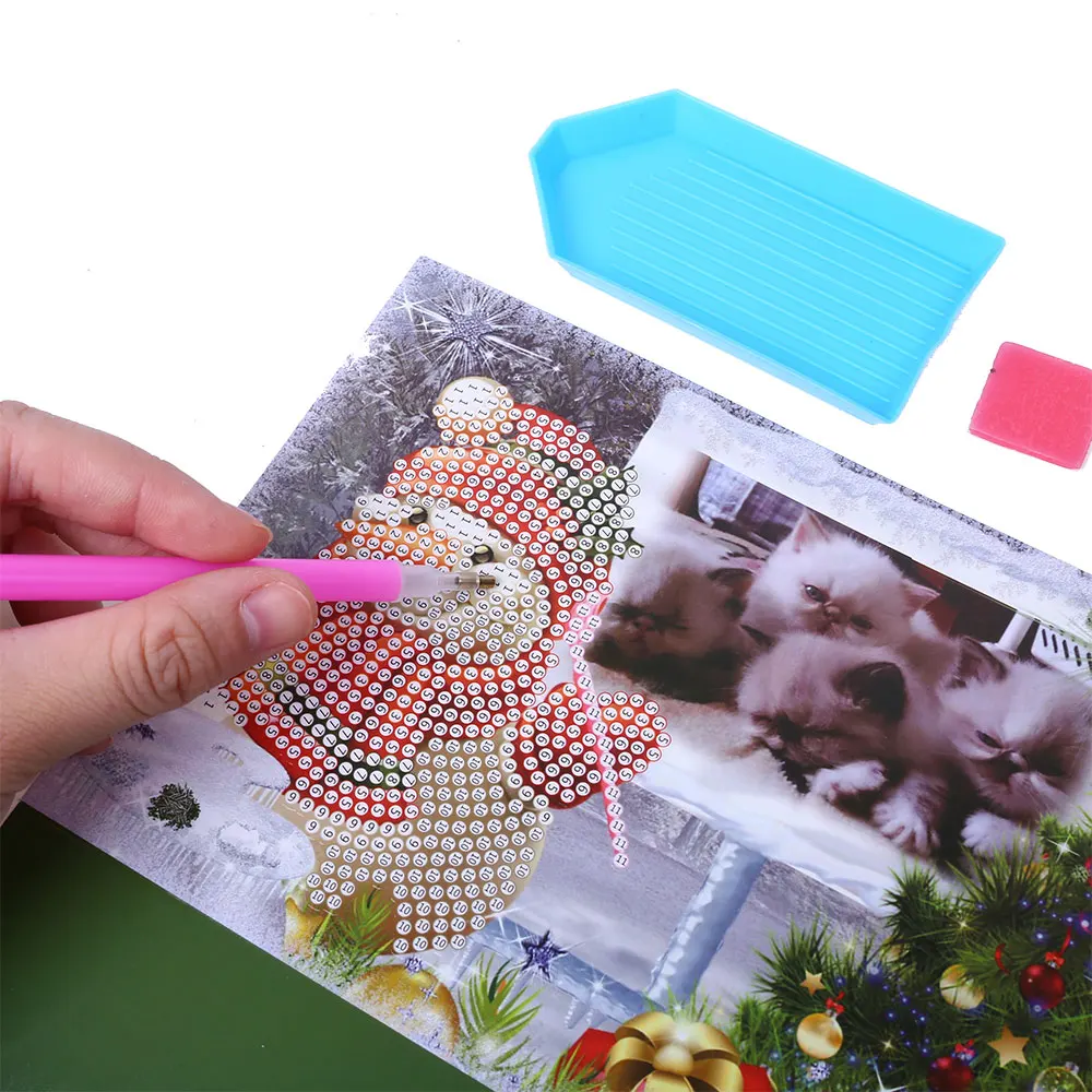 8 шт. рождественские открытки DIY 5D алмазная картина поздравительная открытка