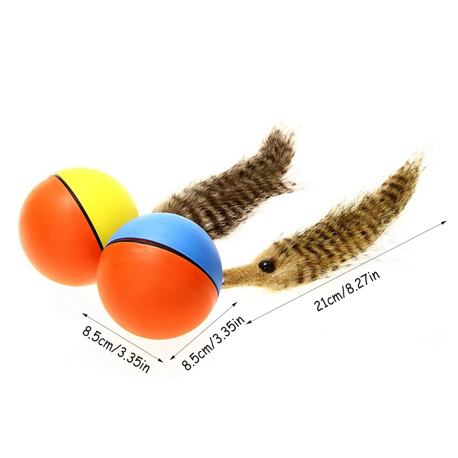 

Funny Pet Dog Puppy Cat Motorized Rolling Ball with Weasel Appears Jump Toy