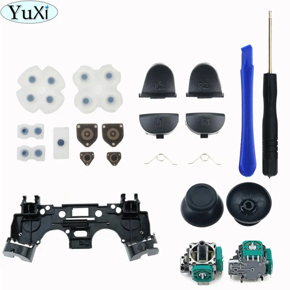 YuXi L1 R1 L2 R2 кнопки триггера 3D аналоговые джойстики для большого пальца проводящая