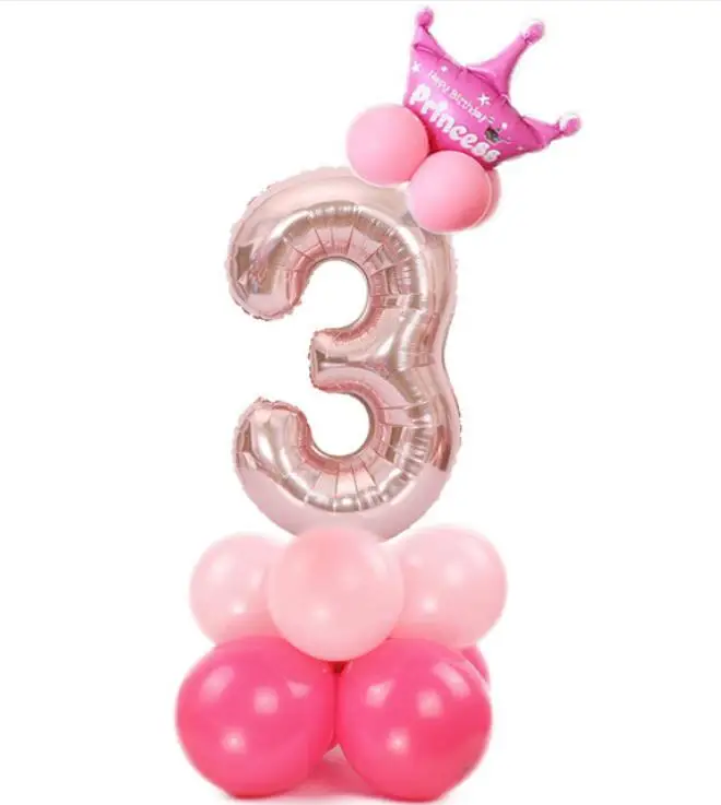 Rose gold pink 3 1 комплект 32 дюймов розовое золото номер воздушный шарик из фольги в форме цифры баллоны с гелием День рождения Свадьба Декор воздушные шары для праздника вечерние поставки - Цвет: Rose gold pink 3