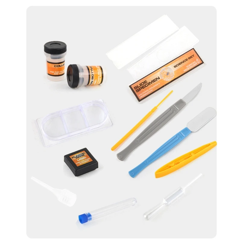 

Children Biological Microscope Kit Lab LED 100X-400X-1200X Home School Science Educational Toy Gift for Kids