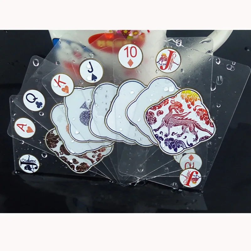 Роскопосылка прозрачные матовые пластиковые игральные карты для