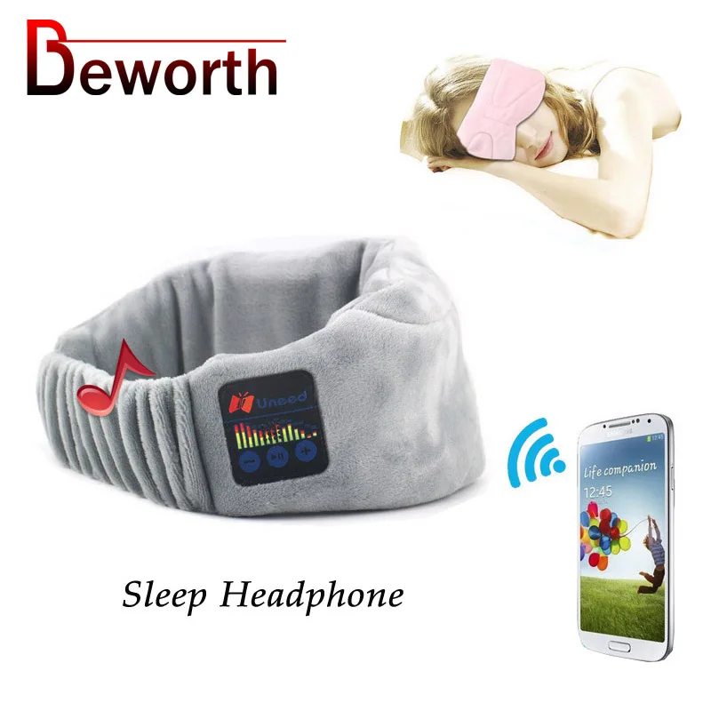Беспроводные наушники с Bluetooth повязка на голову для сна мягкие маска стерео