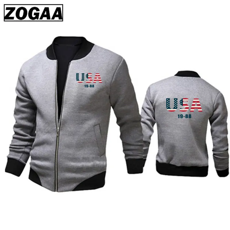 

3D USA Flag Printed Men Jackets Spring Jackets Male Streetwear Coats Men's Zipper Jacket Casual Streetwear Hip Hop Slim Fit Coat