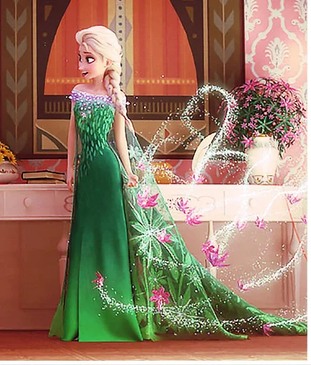 Платье Эльзы для девочек костюм платья принцессы Анны вечерние костюмированной