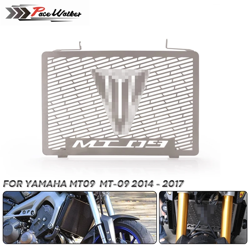 MT09 алюминиевая Черная решетка радиатора Защитная крышка для Yamaha MT 09 FZ09 FZ 2014 2015 2016